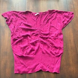 Old Navy Fuchsia V-Neck Blouse